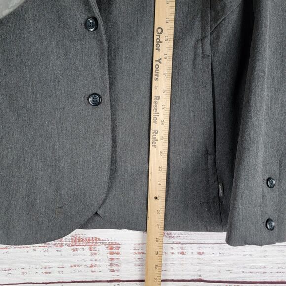 Eddie Bauer Travel Blazer Women's Size 12 Gray Travex Performance Utility Career - Picture 2 of 11